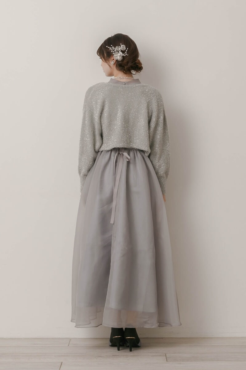 グレーのフリンジフェアリードレスの商品画像10