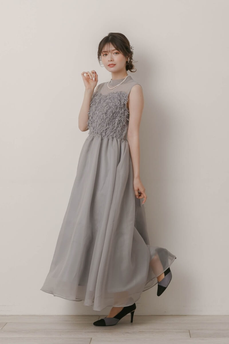 グレーのフリンジフェアリードレスの商品画像11