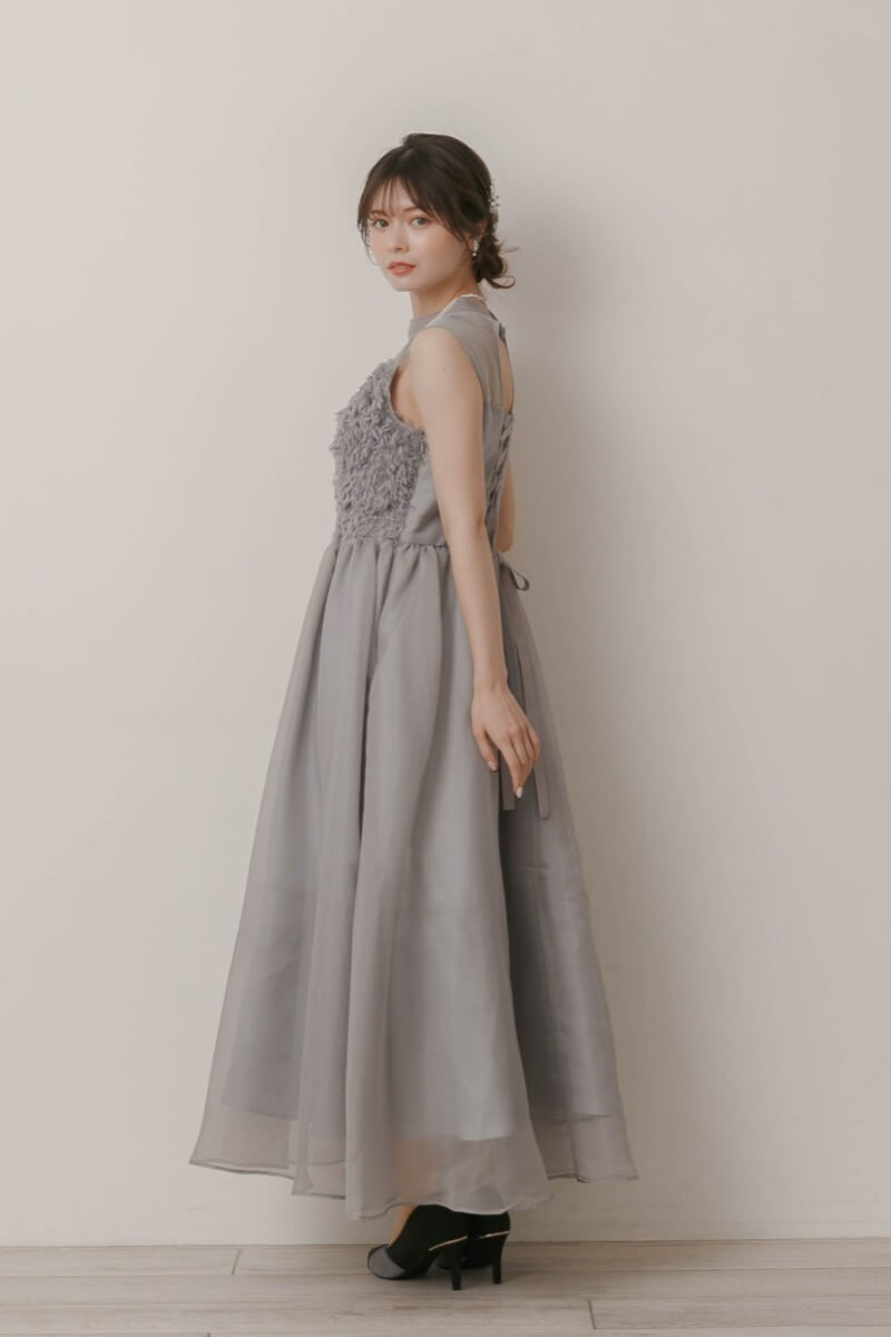 グレーのフリンジフェアリードレスの商品画像14