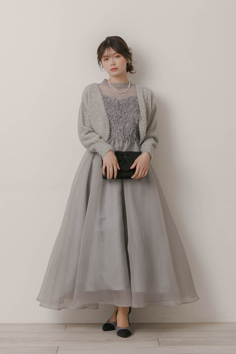 グレーのフリンジフェアリードレスの商品画像8