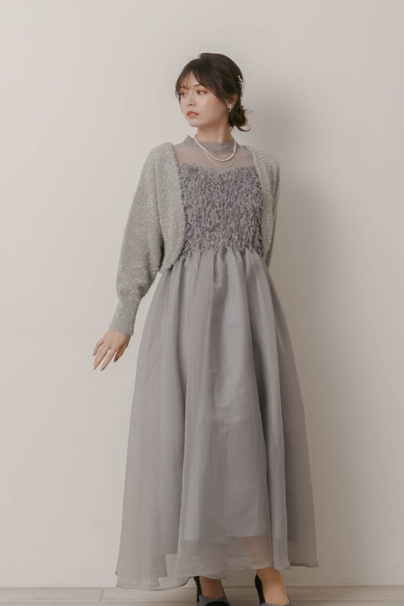 グレーのフリンジフェアリードレスの商品画像9