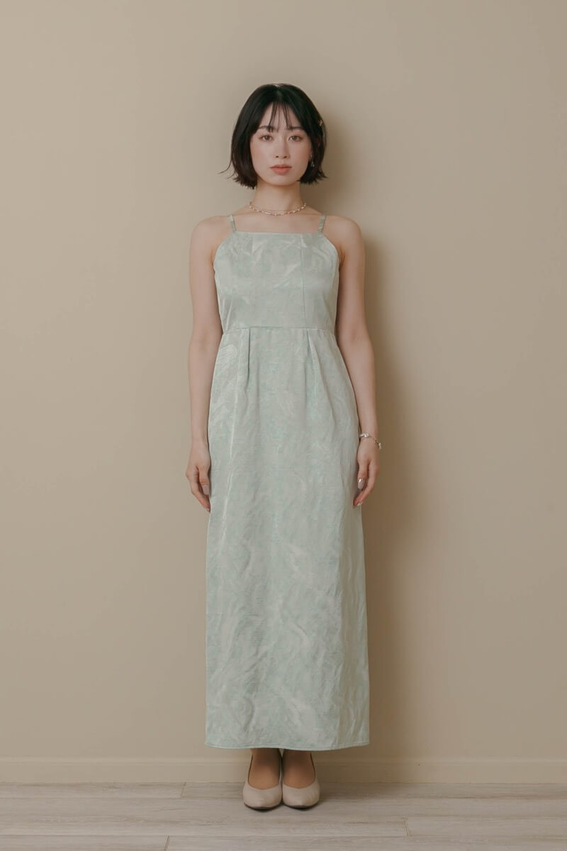 ミントのケープ付きジャガードドレスの商品画像7 ミントのケープ付きジャガードドレスの商品画像7