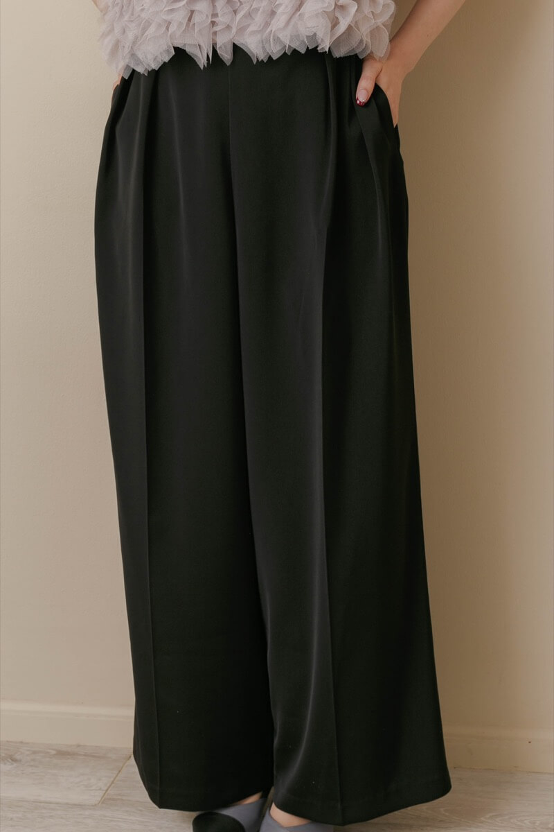 ブラックのチュールトップスセットパンツドレスの商品画像6