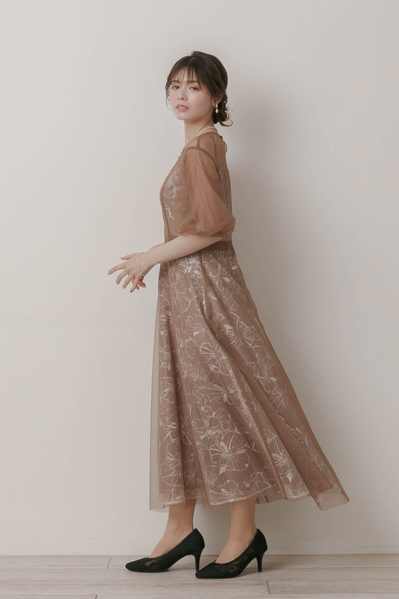 モカのチュールスパンコールレースドレスの商品画像11 モカのチュールスパンコールレースドレスの商品画像11