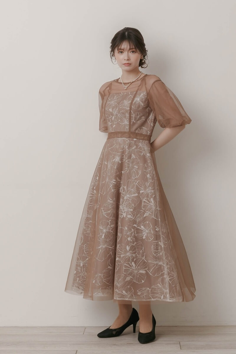 モカのチュールスパンコールレースドレスの商品画像12 モカのチュールスパンコールレースドレスの商品画像12