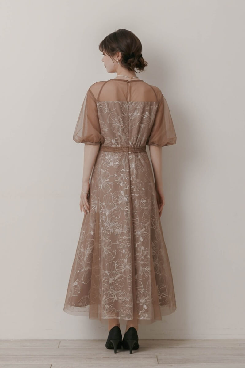 モカのチュールスパンコールレースドレスの商品画像4 モカのチュールスパンコールレースドレスの商品画像4