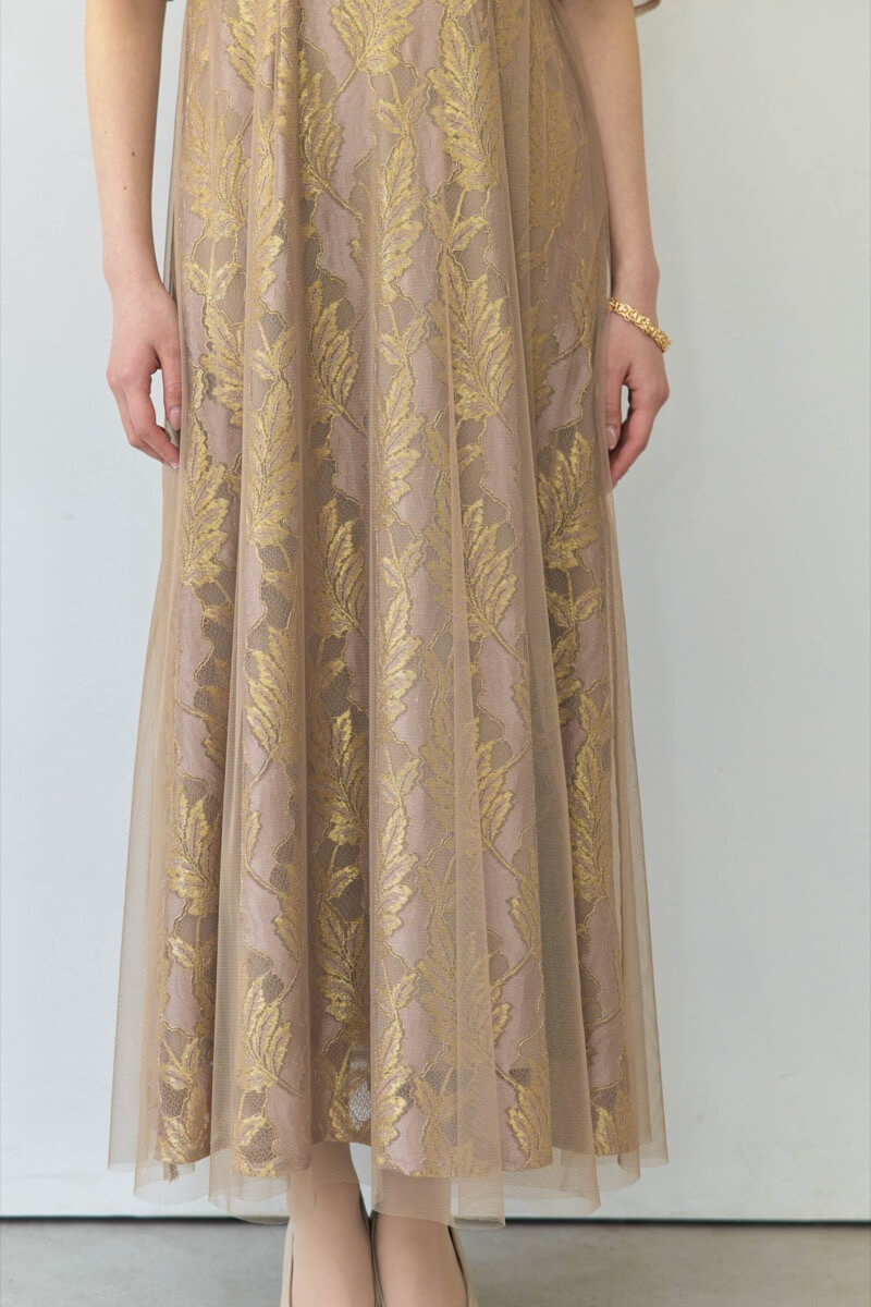 ピンクのラメジャガードドレスの商品画像6