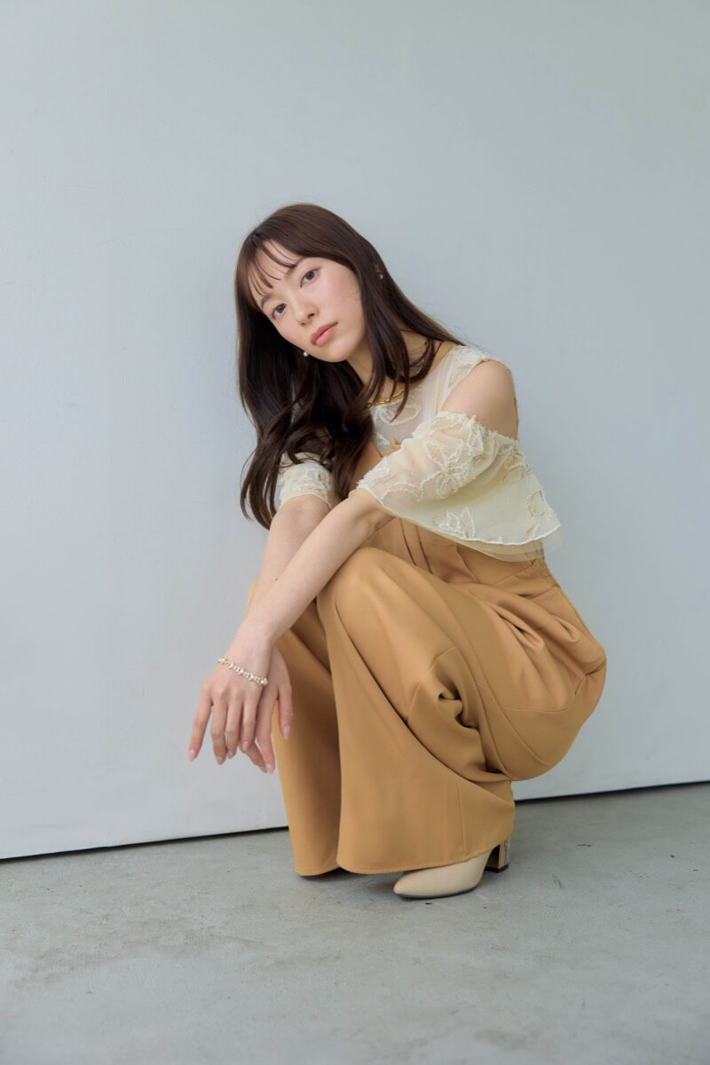 キャメルの2wayフリンジレースドレスの商品画像10 キャメルの2wayフリンジレースドレスの商品画像10