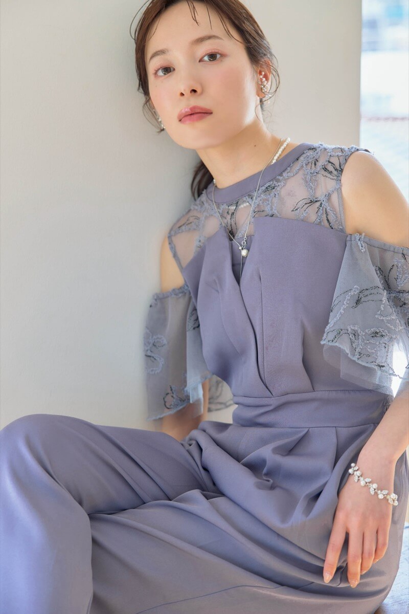 ブルーの2wayフリンジレースドレスの商品画像10 ブルーの2wayフリンジレースドレスの商品画像10