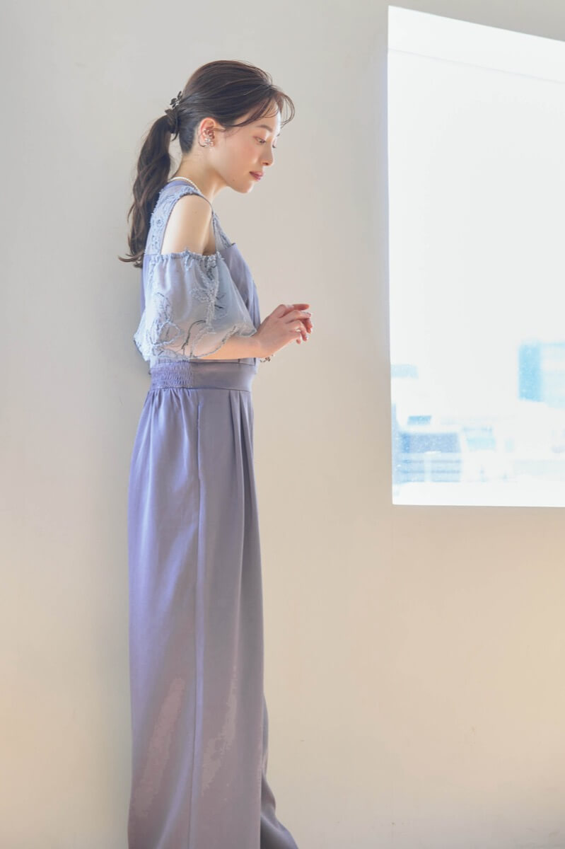 ブルーの2wayフリンジレースドレスの商品画像11 ブルーの2wayフリンジレースドレスの商品画像11