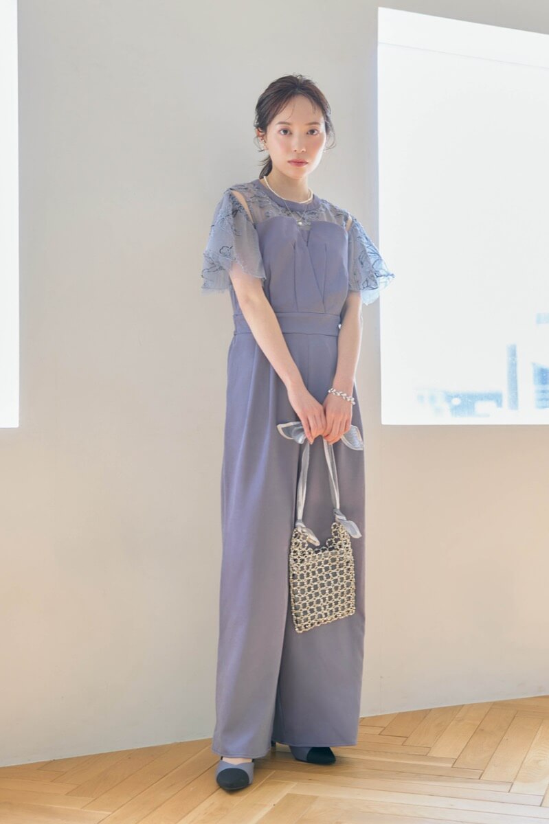 ブルーの2wayフリンジレースドレスの商品画像12 ブルーの2wayフリンジレースドレスの商品画像12