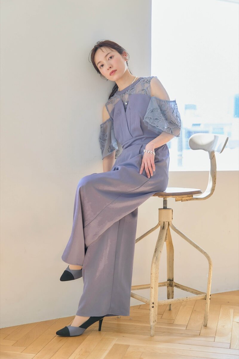 ブルーの2wayフリンジレースドレスの商品画像13 ブルーの2wayフリンジレースドレスの商品画像13