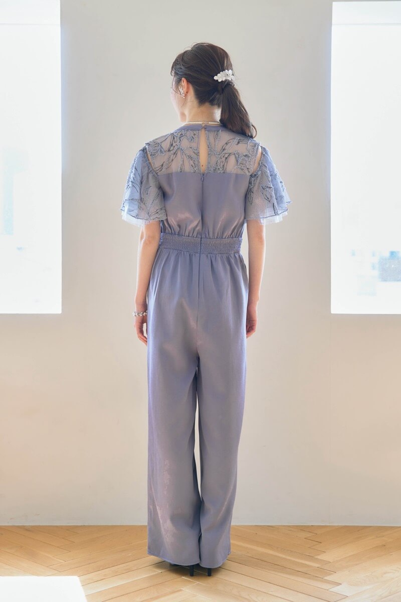 ブルーの2wayフリンジレースドレスの商品画像4 ブルーの2wayフリンジレースドレスの商品画像4