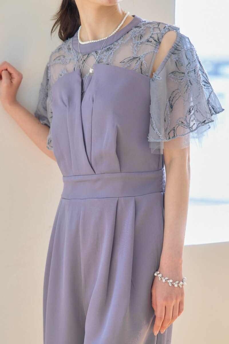 ブルーの2wayフリンジレースドレスの商品画像5 ブルーの2wayフリンジレースドレスの商品画像5