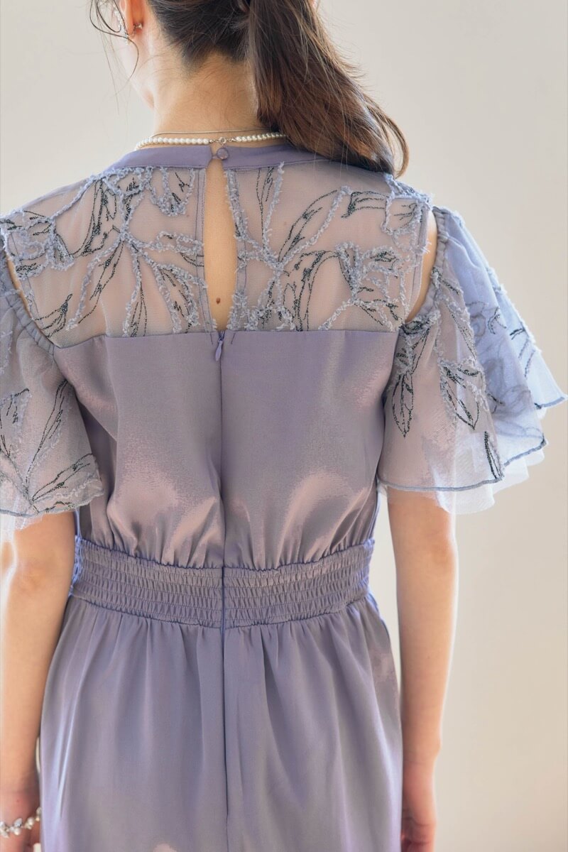 ブルーの2wayフリンジレースドレスの商品画像6 ブルーの2wayフリンジレースドレスの商品画像6