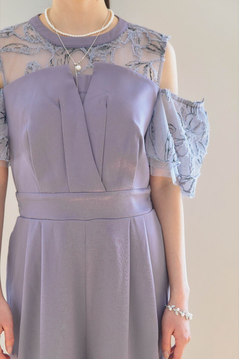 ブルーの2wayフリンジレースドレスの商品画像7 ブルーの2wayフリンジレースドレスの商品画像7