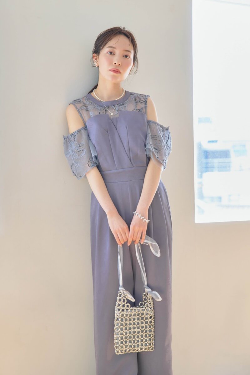 ブルーの2wayフリンジレースドレスの商品画像8 ブルーの2wayフリンジレースドレスの商品画像8