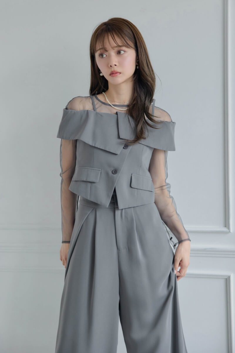 グレーのMulti wayトップスセットパンツドレスの商品画像10 グレーのMulti wayトップスセットパンツドレスの商品画像10