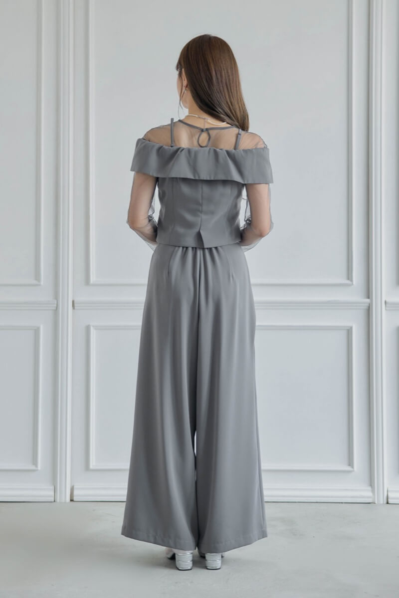 グレーのMulti wayトップスセットパンツドレスの商品画像4 グレーのMulti wayトップスセットパンツドレスの商品画像4