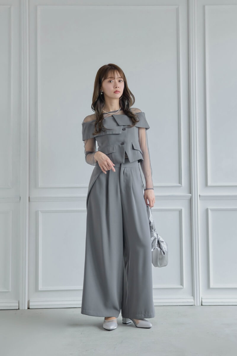 グレーのMulti wayトップスセットパンツドレスの商品画像9 グレーのMulti wayトップスセットパンツドレスの商品画像9