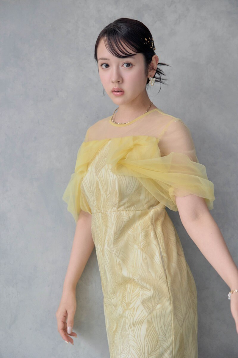 イエローのトルナードペンシルドレスの商品画像11