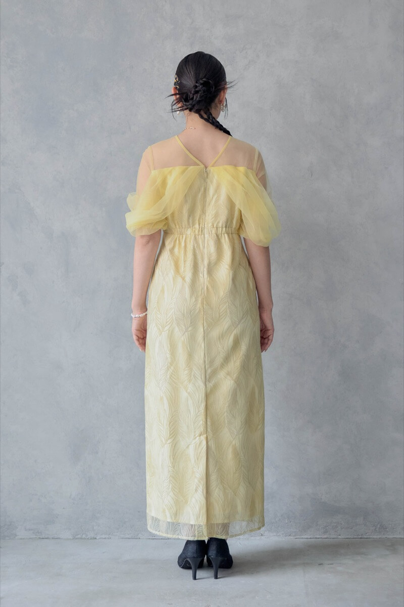 イエローのトルナードペンシルドレスの商品画像4