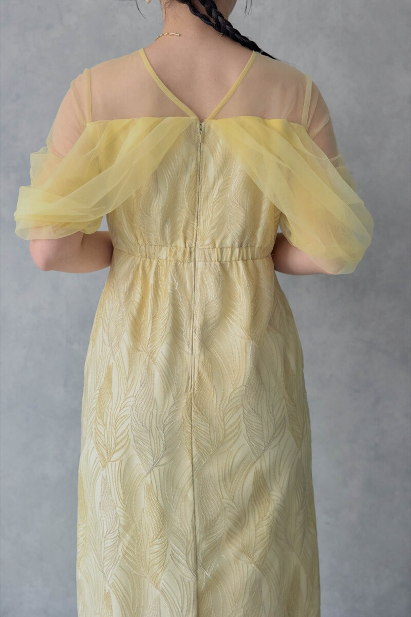 イエローのトルナードペンシルドレスの商品画像6