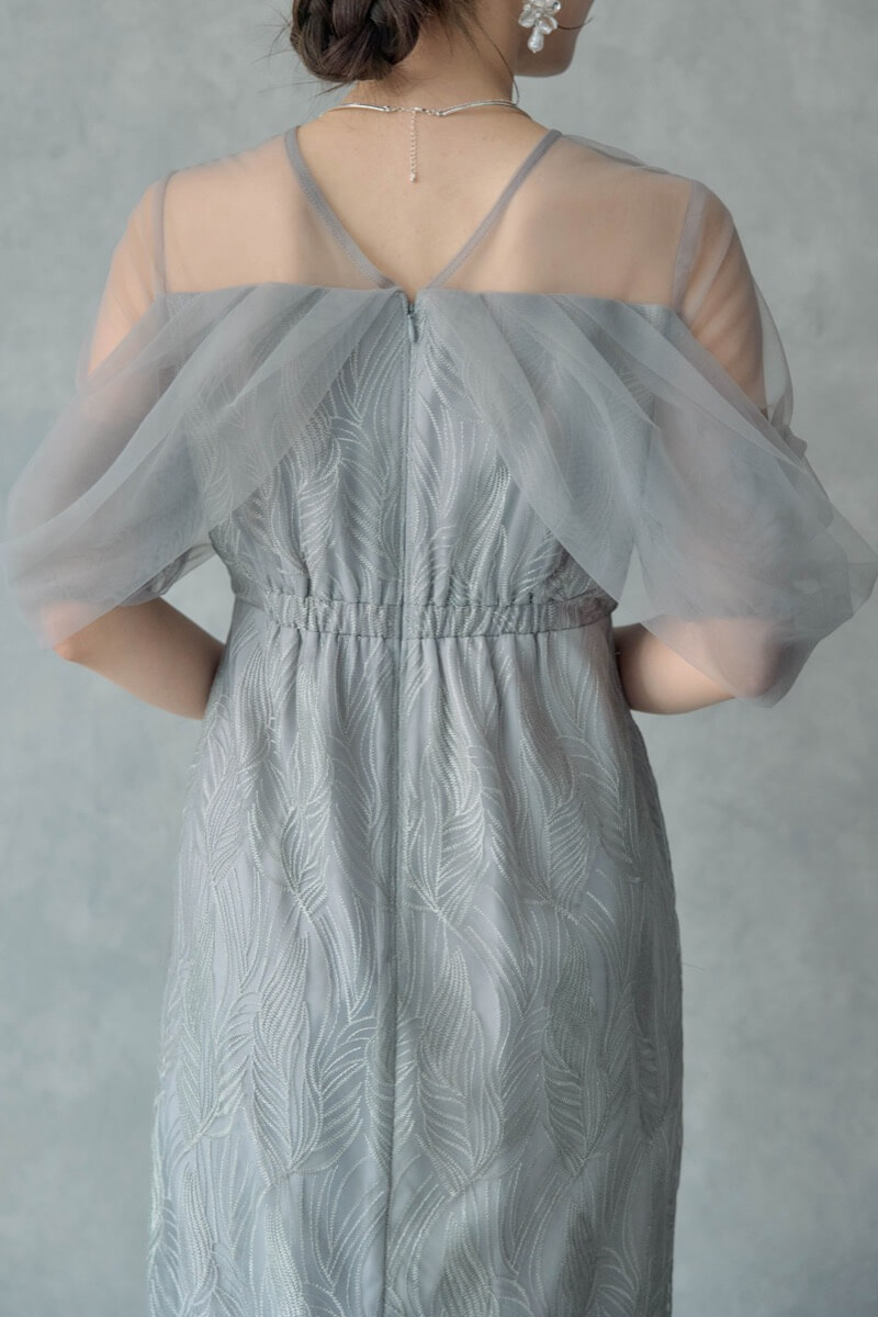 グレーのトルナードペンシルドレスの商品画像6