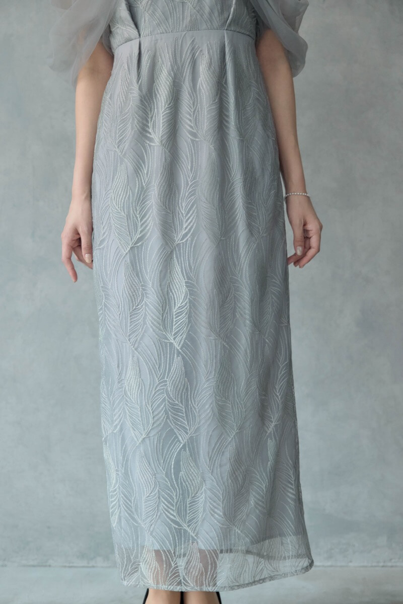 グレーのトルナードペンシルドレスの商品画像7