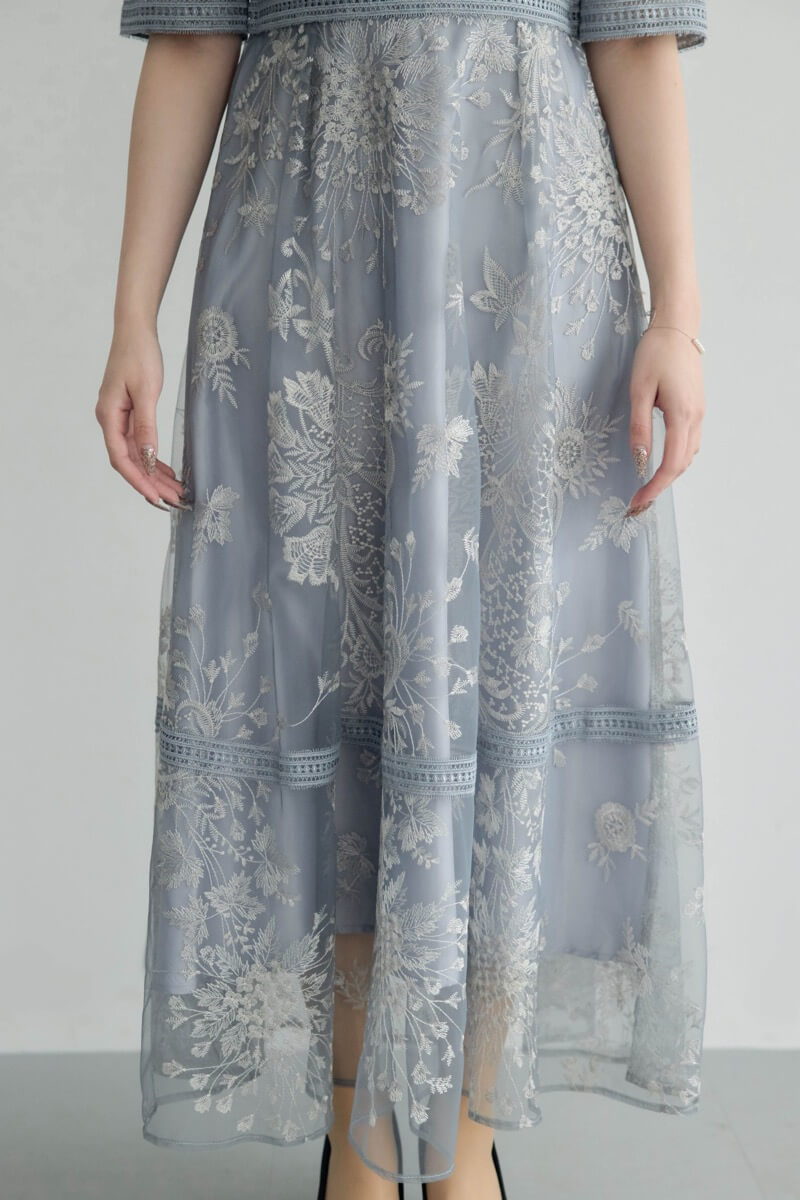 ブルーのラダーレースドレスの商品画像7