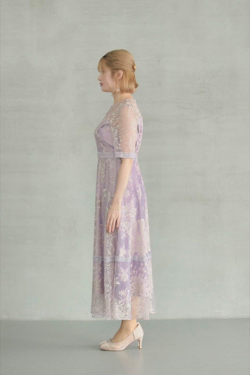 ピンクのラダーレースドレスの商品画像3