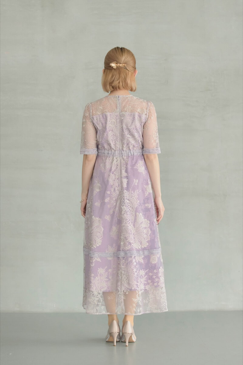 ピンクのラダーレースドレスの商品画像4