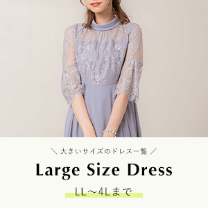 大きいサイズのレンタルドレスをご紹介をします。